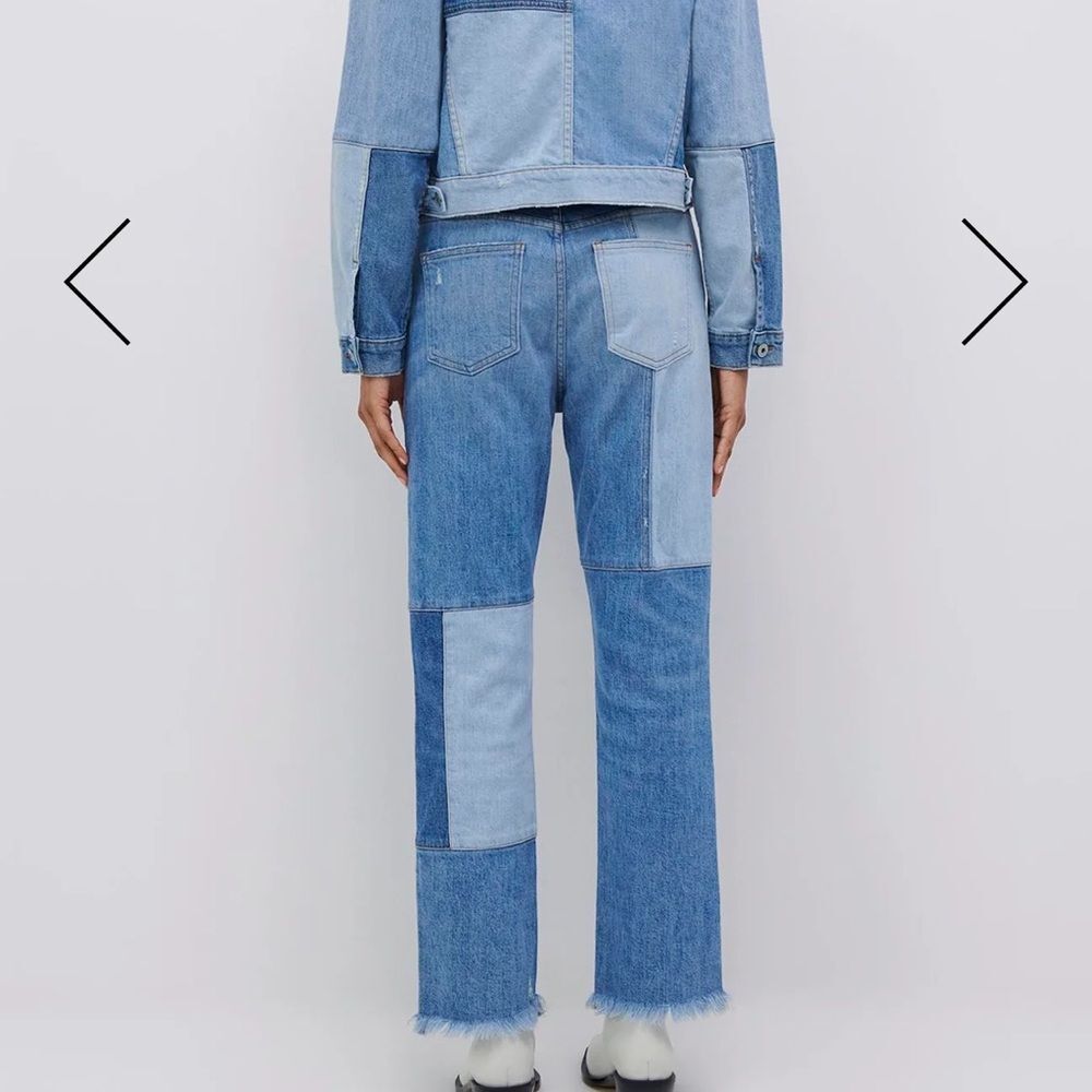 Jonathan Simkhai Wren Patchwork Denim Jacket Xs - image 4